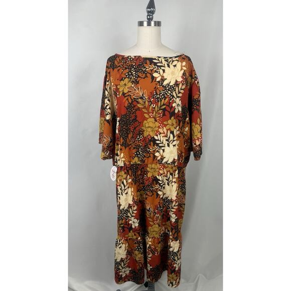 Harlow and Rose Dresses & Skirts - Harlow‎ and Rose Festive Autumn Fall Bold Celebration Dress Size 3x Maximalist